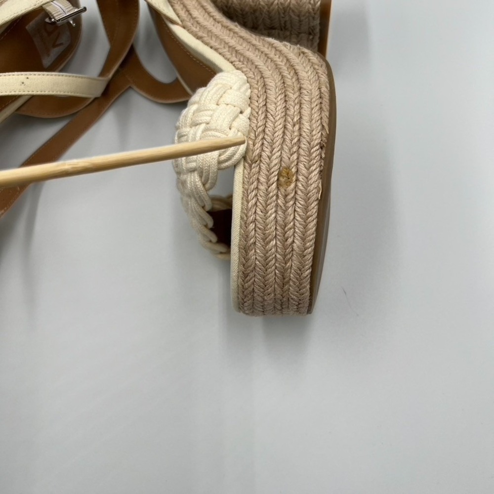 Dolce Vita Women's Walley Sandal Sz 7.5 Off‎ White Espadrille Block Heel - Picture 5 of 8